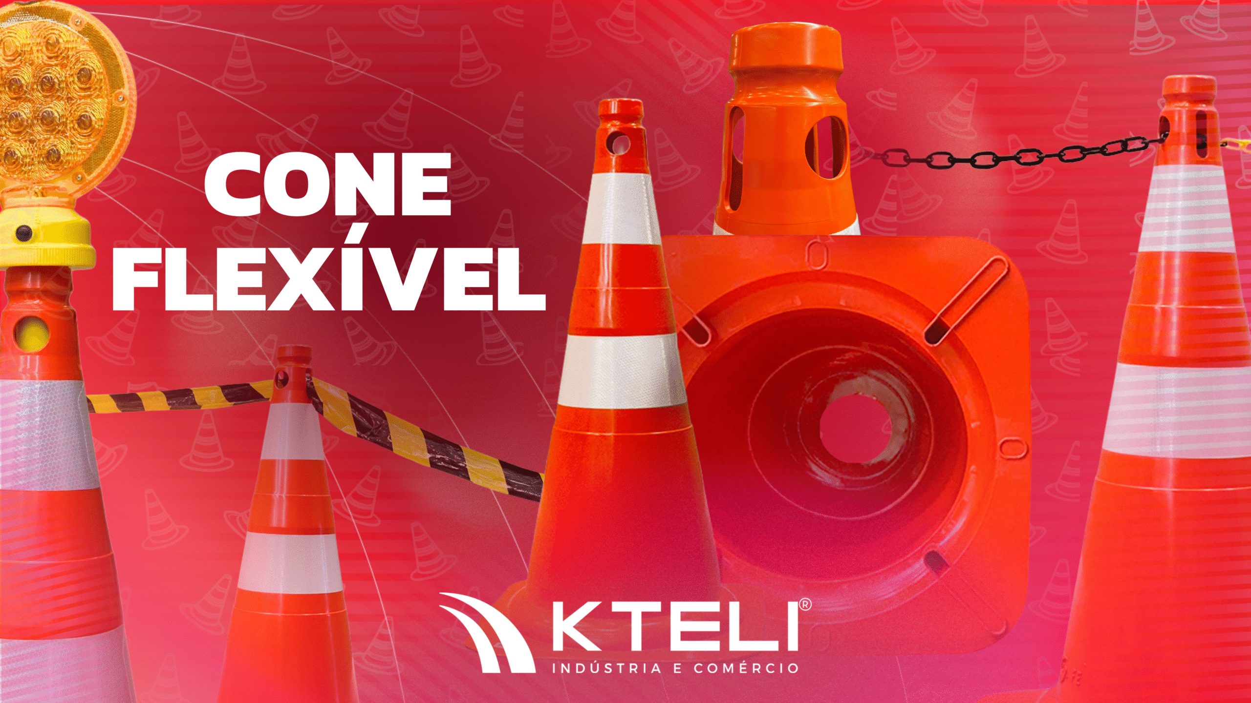Cone Flexível – A sinalização mais indicada para obras, vias e estacionamentos.