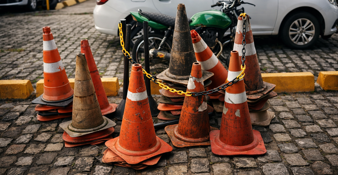 6 erros no uso de cones de sinalização que podem comprometer a segurança viária.